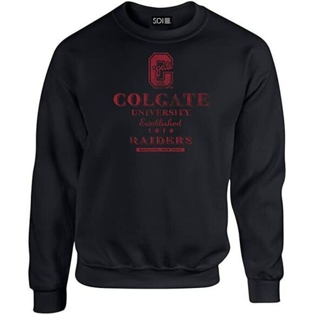SDI Colgate University Sweatshirt Mens Black Raiders Graphic Pullover
